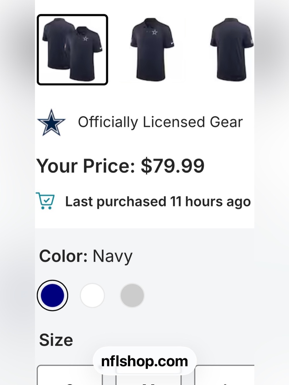 NWT NIKE NFL Dallas Cowboys Polo - Picture 11 of 11